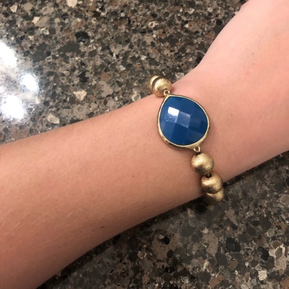 Beautiful Gold & Blue Bracelet - Picture 2 of 3